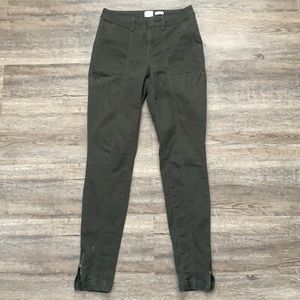 Target olive green pants with ankle zipper